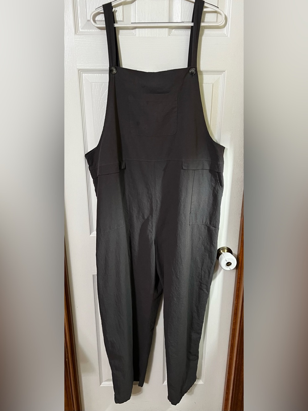 (READ) Plus Size Overalls Jumpsuit Romper Jumper Lightweight Cotton Grey Size 3X